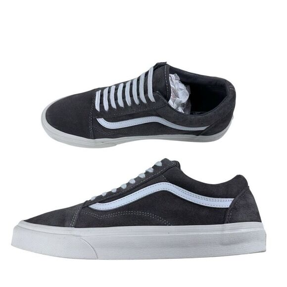 VANS HEIQ Eco-Dry Low-Top Gray Suede Unisex Lace-Up Sneakers 11.5(M) 13(W)